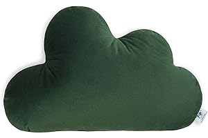 ‎PEPI MADE IN POLAND Pepi - Kuschelkissen Kinder - Wolkenkissen - Handgenäht Kissen Kinderzimmer - Baby Kissen Wolke Deko - Kinderkissen Dark Green