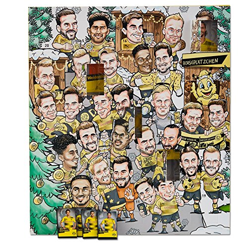 Preisvergleich Produktbild Adventskalender BVB 09 Borussia Dortmund + Gratis Aufkleber, Weihnachtskalender, Kalender, Outdooraufkleber