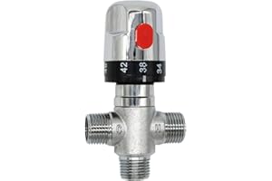 ROOWARMER Mitigeur thermostatique valve pour robinet, douche et baignoire