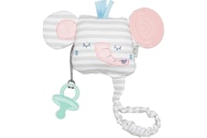 Cheeky Chompers Rassel & Sensorik Beißspielzeug | Ansteckbarer Griff | 100% BPA & Pthalat Frei | Handychew | Darcy der Elefant