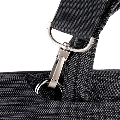 ivencase – Denim -Gewebe Hülle Aktentasche Tasche Schultertasche für 15-15.6 Zoll Laptop / Notebook / Computer / MacBook Pro 15.4 / MacBook Pro with Retina Display 15.4 – dunkelgrau - 3
