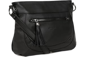 Hexagona - Sac porté Travers - Compatible téléphone Portable - pour Femme - Collection Sauvage - en Cuir