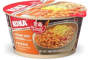 Koka Spicy Broad Noodles Creamy Hot Chicken Flavour (95g bowl)