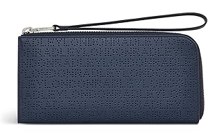 RADLEY London Alba Place Large Zip Around Matinee Purse for Women in Leather, with Wristlet Strap, Laser-cut Monogram & 12 Interior Card Slots