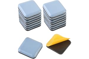 LICQIC Furniture Sliders for Carpet, 16 Pcs PTFE Teflon Appliance Sliders, Self-Adhesive Furniture Glides for Heavy Items (Square, 25 x 25 mm)