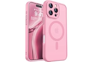 CANSHN Magnetyczne etui do iPhone'a 16 Pro, ulepszone [pełna ochrona aparatu] [kompatybilne z Magsafe] [półprzezroczyste matowe] odporne na wstrząsy etui ochronne na telefon iPhone 16 Pro 16.0 cm -