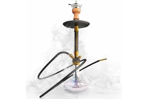 RMAN 66 cm vattenpipa shisha set komplett set inklusive tejphuvudadapter med 18/8 skurna koltång Rostfritt stål dopprör