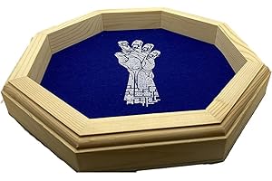 The Grinning Gargoyle TRY005 - Bandeja de dados de madera - Hand of The Ghoul - Bandeja rodante D&D para juegos de mesa RPG