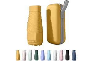 Wydexint Mini Ombrello, Ombrello Pioggia Pieghevole Da Viaggio, Ombrello Da Tasca, Ombrello Ultraleggero Portatile, Con Scatola Porta Capsule, Impermeabile e Antivento