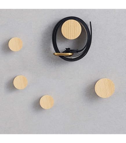 HomeDo Lot De 8 Crochets Muraux En Bois, Crochets Muraux En Bois, Crochets Décoratifs Pour Chapeaux, Serviettes, Crochets Robustes (rectangle-hêtre