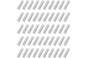 Silber Endhülsen,Fahrrad Endkappe Endhülse,Fahrrad Ersatzteil Zubehör, Endkappe Bremszug für Bremsseil Schaltseil,50 pcs.