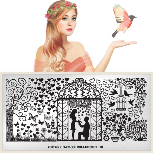 MoYou-London Nail Art Image Plate Mother Nature Collection - 01
