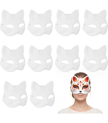Cndiyald Ensemble de masque Therian, kit de masque Therian avec bande de laine, Faux Therian