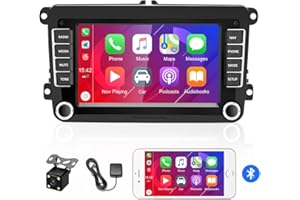 1G+32G Android 13 2 Din Car Stereo for VW Golf 5 Plus 6 Passat B6 Polo with Wireless Carplay Android Auto, CAMECHO 7 Inch Touch Screen Bluetooth Car Radio GPS Navi WiFi FM HiFi SWC+ Reversing Camera