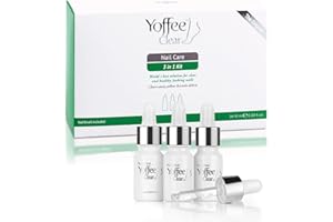 Yoffee Clear Nail Care | Lot Mycose Ongle 3 en 1 | Traitement de Haute Qualité contre les Mycoses des Ongles|Antibactérien Antiseptique|Huile d'Argan bio Clou de Girofle Tea Tree/3x10ml|Made in Spain