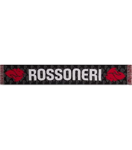 Écharpe Officielle AC Milan - Jacquard Rouge Et Noir - Supporteur Mixte - Matière Chaud Et Confortable