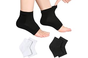 MUVONZI Lot de 2 Paires de Chaussettes Hydratantes pour Talon en Gel Ventilé à Bout Ouvert Silicone Souple Peaux Sèches Dures et CraqueléEs Respirantes RéUtilisables Protection des Pieds Soin la Peau