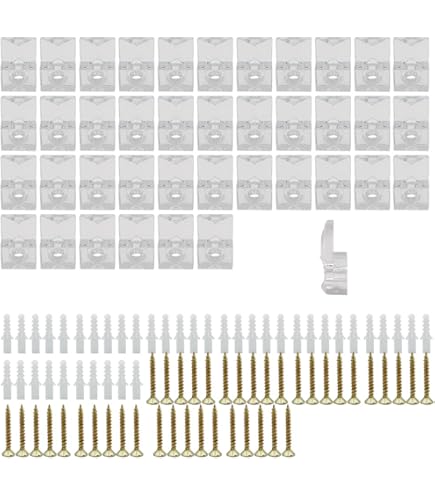 Kit 20 Clip Fermavetro Trasparenti - Con Viti Per Armadi E Porte - Foto 6