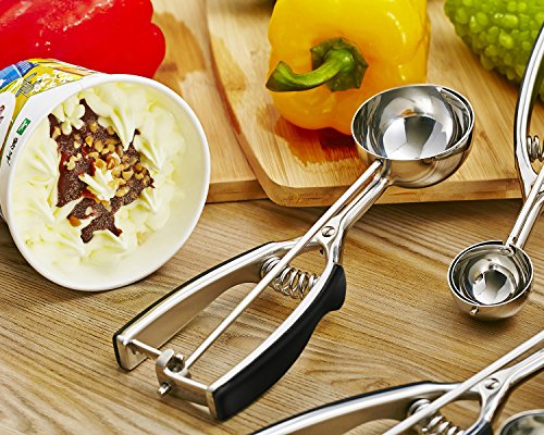 ONEDONE Edelstahl DIY Werkzeug Eiscreme Löffel Schöpfkelle Löffel Eiszange Eislöffel Eisportionierer Eisschaufel Eiskelle Schaufel Keks Eiskugel - 5