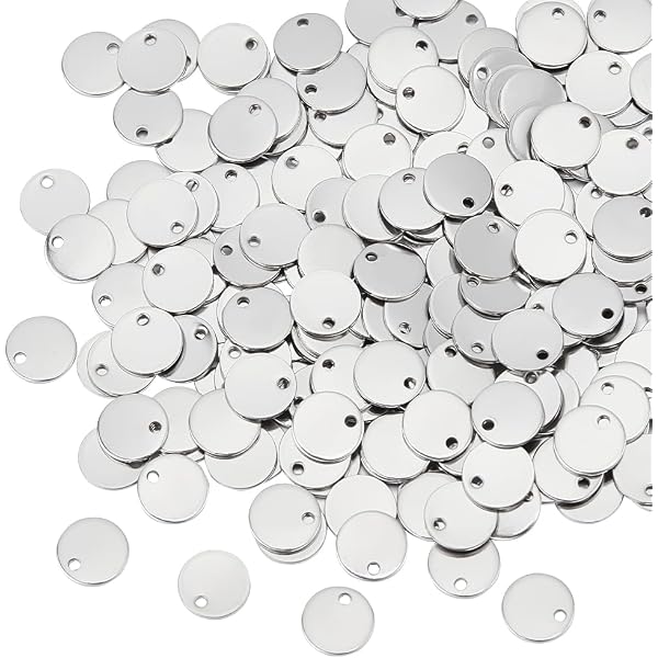 160 Breloques Rondes En Laiton Pour Bijoux - Étiquettes Vierges 12mm - Gravure Personnalisable - DIY Collier Bracelet