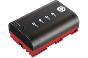 Adicop LP-E6P Li-Ion-Akku 2600mAh hohe Kapazität Akku und Smart LED Anzeige, Ersatzakku kompatibel mit Canon EOS R7, R6, R5, R5 Mark II, R6 Mark II, R, 5D III IV, 5DS, 6D, 6D II, 7D, 80D, 90D-1 Pack