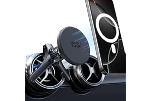 YOSH Uchwyt samochodowy na telefon komórkowy do Mag-Safe [okrągła wentylacja], magnetyczny uchwyt samochodowy z trójkątnym hakiem do Mercedes, kompatybilny z urządzeniami iPhone i Samsung