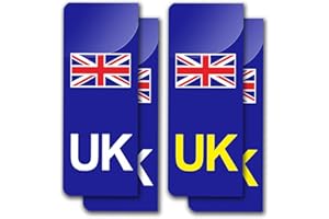 PULUOLE UK Car Stickers for Europe Upgraded,UK Number Plate Stickers for Europe,UK Stickers for Car France,UK License Plate Sticker Suitable Brexit Replace GB Car Stickers for Europe,GB Number Plate Sticker