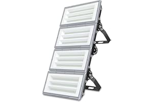 TASINUO LED Floodlight Outdoor 400W, 4 in 1 LED Flood Light 40000LM 7000K Super Bright Security Lights, IP67 Waterproof LED Spotlight Wall Light with 180° Rotation for Garden, Garage, Yard, Stadium