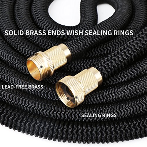 Crenova 30M FlexiSchlauch, Flexibler Gartenschlauch, Wasserschlauch Dehnbarer mit Doppellatexkern, massiven Messing Steckverbinder und Extra Stark Stoff für Gartenbewässerung und Autowaschen - 2