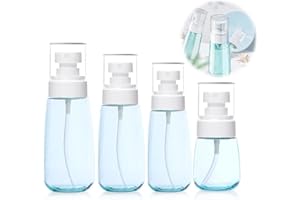 STILLWEN 4 Pcs Bote Spray, Bote Spray Pulverizador Recargable, Botella de Aerosol Transparente, Botella de Aerosol de Viaje, Bote Spray para Contener Varios Líquidos(30 ml, 60 ml, 80 ml, 100 ml)