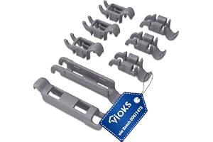VIOKS Klämmor set för underkorg, diskmaskin, ersättning för Bosch 00611472-8 x klämmor för hopfällbar spik, diskmaskin Bosch