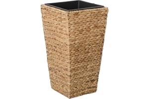 VIVANNO Bac à Fleurs Vase en Jacinthe d'eau Naturelle Asia - 60 x 28 x 28 cm