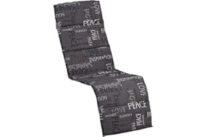 ‎KETTTEX EXKLUSIV KETTtex Auflage Relaxliege Anthrazit mit Schriftzug I Gartenliege Polster 160x48x3cm I Trendy Liegenauflage weich & robust I atmungsaktive Liegen-Auflage UV-beständig I Dessin 8575