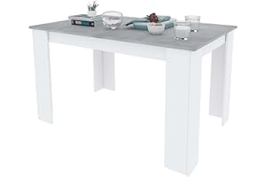 Arreditaly Tavolo Da Pranzo Allungabile Fino a 190 cm In Legno Toledo Tavolino Consolle Estensibile Salotto Salone Sala Pranzo Design Moderno Elegante 190 x 78 x 90 cm Colore Bianco E Grigio Cemento