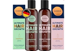‎MOERIE Mineralstoffshampoo & Haarconditionerset – Für Längeres, Dichteres, Volleres Haar - Vegane Haarprodukte – Parabenfreie Haarprodukte – Stoppen Sie den Haarausfall (Shampoo & Conditioner)