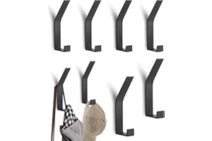 COTEPI 8 Pezzi Appendiabiti da Parete, Appendini da Muro, Attaccapanni da Muro Moderno, Attaccapanni da Parete, Ganci Appendiabiti, Ganci Appendiabiti da Parete per cappotto, borsa, giacca, cappello