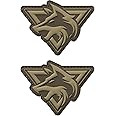 WYNEX Morale Patch of Wolf, Tactical Patch PVC Loop and Hook Patches 3D Morale Applique for Backpacks Caps Vest Tactical Gears -2 Pcs