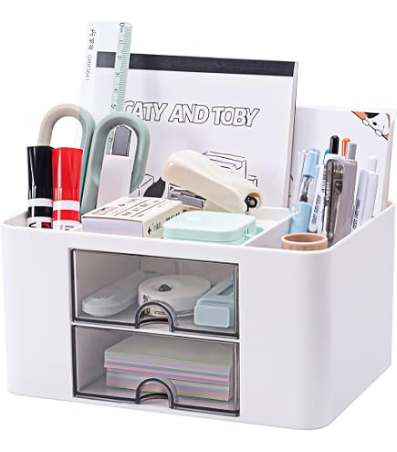 Navaris Organizer Da Scrivania In Bambù – Cassettiera Portapenne Con Cassetti Per A4, Facile Da Pulire, Caldo E Naturale