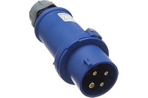 Mennekes (Unternehmen) 151 eine geteilte Körper Stecker, IP 44 Schutz, 9 Stunden Earth Position, 4 Pole, 16 A, 230 V, blau