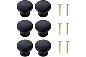 BUYSOW 6PZ Pomelli Rotondi per Mobili, Pomelli Cassetti a Fungo, Pomelli per Mobili Bambini in Alluminio Manopola Pratica con Viti, per Armadi da Cucina/Cassetti/Mobili da Rinnovare e Mobili da Bagno