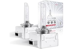 Sinoparcel D1S/D1R Xenon Bulb -2 Years Warranty- 35W 85V 6000K HID Headlight Replacement -Discharge Lamp -Pack of 2-Compatible with 66144 66140 85140 85415 66140XNL