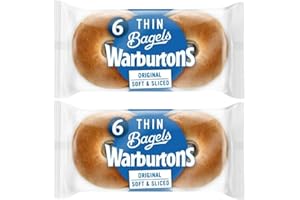 KOALAKOI Sliced Thin Plain Bagels Warburton 2x6 Pack (2x6 Bagels)