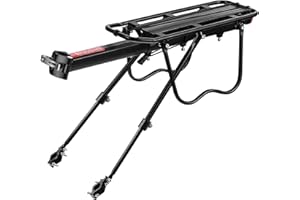 Yabtf Mountainbike Gepäckträger, Einstellbare Fahrrad Gepäckträger, Schnelle Installation MTB Gepäckträger mit Max. Zuladung 100kg für 24 bis 29 Zoll Fahrräder, aus Aluminiumlegierung, mit Reflektor