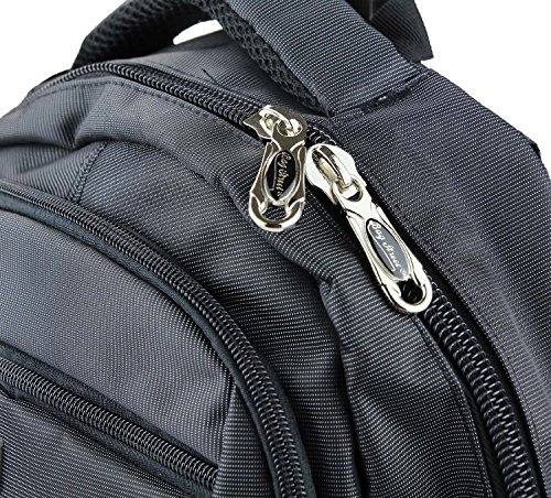 City Rucksack Schule Arbeit & Freizeit Bag Schulrucksack Sportrucksack Backpack Laptoprucksack Laptopfach 15 + 1 Produkt nach Wahl (Schwarz+1 Wildleder Etui) - 4