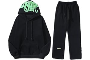 JYukaichen Hombre Sudadera Syna World Capucha Conjunto, Pantalónes, Syna Sudadera Deportiva, Chándal Baloncesto, Juego de 2 piezas Cuello Redondo Chándal Unisex Set, Otoño invierno Chándal S-XXL