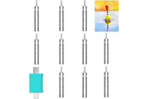 Yizhet 10 Piles CR425 Rechargeables Yizhet avec Station de Recharge USB pour Flotteurs Lumineux et Alarme de Pêche LED