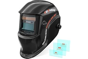 FEIFANKE Casco Per Saldatura Automatico Oscuramento Completamente Automatico E Chiarezza Ottica Ottimale Ampia Gamma Di Tonalità 3,5/9-13 Caschi Per Saldatura Per TIG,MIG,ARC E Tutte Le Di Saldatura