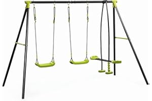 MAXXGARDEN MaxxToys Ensemble de Balançoires et Balançoires Classiques, Vert/Bleu