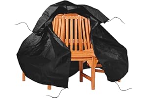 YYJAILZQ Tree Bench Cover, Waterproof, Protective Tree Bench with Drawstring, Tarpaulin, Tree Bench, Windproof, UV-Resistant - with Velcro Closure, Cover for Tree Bench 420D Oxford (175 cm, Black)