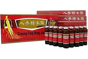 Ginsen 6 Boxes Ginseng Royal Jelly Oral Liquid (3x10x10ml), Red Panax Ginseng & Royal Jelly Improves Stamina, Memory, Focus, Clarity, Immunity & Energy Support